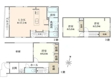 【東京都/江戸川区南小岩】江戸川区南小岩2丁目　新築戸建1号棟 間取り図