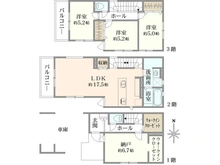 【東京都/江戸川区南葛西】江戸川区南葛西2丁目　新築戸建1号棟 間取り図