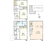 【東京都/江戸川区南葛西】江戸川区南葛西2丁目　新築戸建2号棟 間取り図