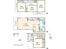 【東京都/江戸川区南葛西】江戸川区南葛西2丁目　新築戸建3号棟 間取り図