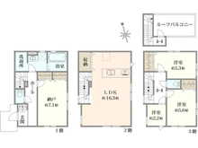 【東京都/江戸川区南葛西】江戸川区南葛西2丁目　新築戸建4号棟 間取り図