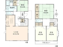 【東京都/葛飾区南水元】葛飾区南水元4丁目　戸建 間取り図