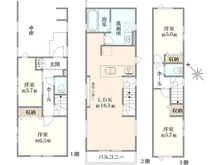 【東京都/葛飾区東金町】葛飾区東金町3丁目　新築戸建 間取り図