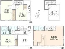 【東京都/足立区中川】足立区中川4丁目　戸建 間取り図
