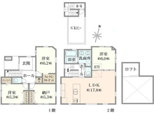 【東京都/江戸川区上篠崎】江戸川区上篠崎2丁目　新築戸建 間取り図