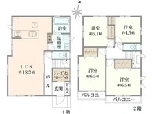 【東京都/葛飾区西水元】葛飾区西水元1丁目　新築戸建A号棟 間取り図