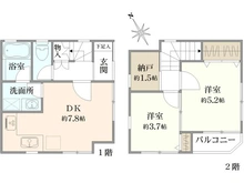【東京都/江戸川区東小岩】江戸川区東小岩1丁目　新築戸建 間取り図