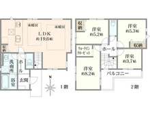 【東京都/府中市幸町】府中市幸町1丁目 新築戸建 間取り図