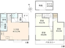 【東京都/府中市新町】府中市新町一丁目新築戸建 間取り図