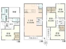 【東京都/府中市府中町】東京都府中市府中町3丁目1期3号棟 間取り図