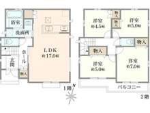 【東京都/府中市日新町】府中市日新町5丁目F号棟 間取り図