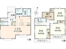 【東京都/府中市日新町】府中市日新町5丁目P号棟 間取り図