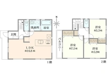 【東京都/杉並区上高井戸】杉並区　上高井戸3丁目　新築戸建 間取り図