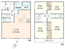 【東京都/府中市日新町】府中市日新町第11 4号棟 間取り図