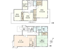 【東京都/調布市富士見町】調布市富士見町4丁目 中古戸建 間取り図