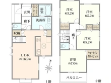 【東京都/日野市大字上田】日野市上田 4号棟 間取り図