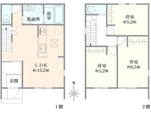 【東京都/三鷹市大沢】三鷹大沢1丁目 2号棟 間取り図