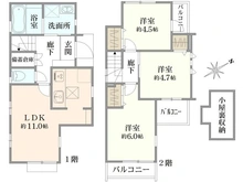 【東京都/調布市深大寺東町】深大寺東町6丁目 2号棟 間取り図