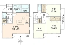 【東京都/府中市北山町】府中北山町2丁目 2号棟 間取り図