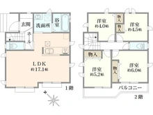 【東京都/府中市住吉町】府中市住吉町3丁目 A号棟 間取り図