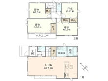 【東京都/府中市住吉町】府中市住吉町3丁目 D号棟 間取り図