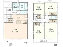 【東京都/府中市住吉町】府中市住吉町3丁目 F号棟 間取り図