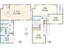 【東京都/三鷹市大沢】三鷹市大沢13期 2号棟 間取り図