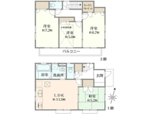 【東京都/昭島市郷地町】昭島市郷地町一丁目　戸建 間取り図