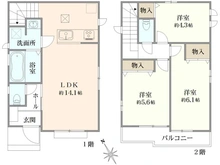 【東京都/調布市東つつじケ丘】東つつじヶ丘3丁目42番新築分譲住宅C号棟 間取り図