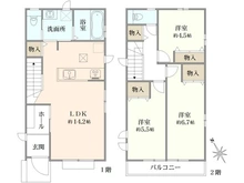 【東京都/狛江市中和泉】中和泉5丁目新築分譲戸建てB号棟 間取り図