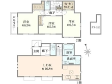 【東京都/府中市浅間町】府中市浅間町4丁目新築戸建 間取り図