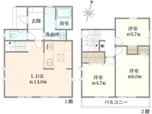 【東京都/府中市浅間町】府中市浅間町4丁目新築戸建 間取り図