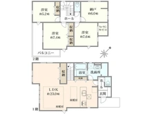 【東京都/府中市西原町】府中市西原町4丁目新築戸建 間取り図
