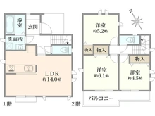 【東京都/府中市新町】府中市新町2丁目新築戸建　A号棟 間取り図