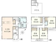 【東京都/調布市佐須町】調布市佐須町三丁目　新築戸建 間取り図