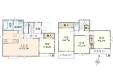 【東京都/国立市谷保】国立谷保7丁目　新築戸建　B号棟 間取り図