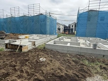 【東京都/調布市佐須町】調布市佐須町5丁目　新築戸建　1-C号棟 現地（建築前）：全17棟現場