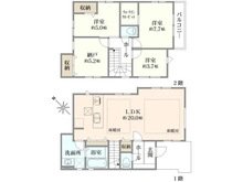【東京都/多摩市一ノ宮】多摩市一ノ宮二丁目　新築戸建2号棟 間取り図