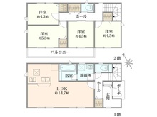 【東京都/調布市富士見町】調布市富士見町第8　新築戸建　3号棟 間取り図