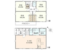 【東京都/調布市富士見町】調布市富士見町第8　新築戸建　8号棟 間取り図