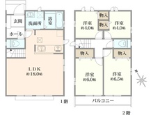 【東京都/調布市佐須町】調布市佐須町5丁目　新築戸建　2-A号棟 間取り図