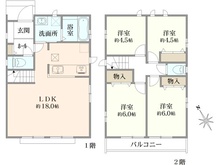 【東京都/調布市佐須町】調布市佐須町5丁目　新築戸建　2-B号棟 間取り図