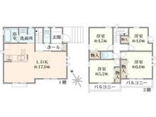 【東京都/調布市佐須町】調布市佐須町5丁目　新築戸建　2-G号棟 間取り図