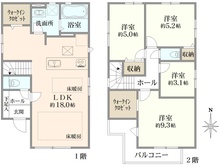 【東京都/多摩市一ノ宮】多摩市一ノ宮7期　新築戸建 間取り図