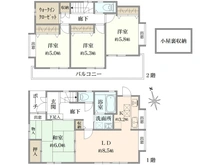 【東京都/国立市富士見台】国立市富士見台1丁目　中古戸建 間取り図
