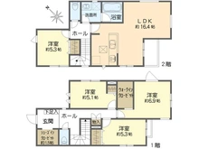 【神奈川県/大和市福田】大和市福田2丁目　新築戸建　4号棟 間取り図
