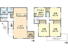 【神奈川県/横浜市戸塚区汲沢】戸塚区汲沢8丁目　新築戸建　5号棟/全7棟 間取り図