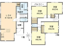 【神奈川県/横浜市戸塚区汲沢】戸塚区汲沢8丁目　新築戸建　6号棟/全7棟 間取り図