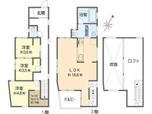 【神奈川県/横浜市戸塚区名瀬町】戸塚区　名瀬町の家　1号棟/全3棟 間取り図