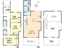【神奈川県/横浜市戸塚区名瀬町】戸塚区　名瀬町の家　3号棟/全3棟 間取り図